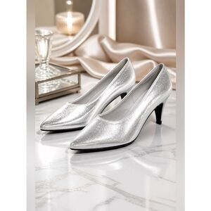 SILVER LAME PUMP 3” HEEL 8.5B